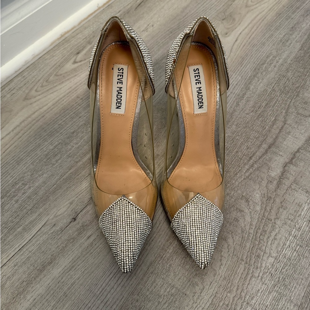 Steve Madden Women's Silver and Tan Heels